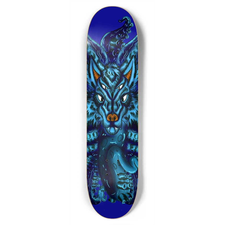 Blue Wolf Tulu 7.75" Skateboard AMCThorn Art