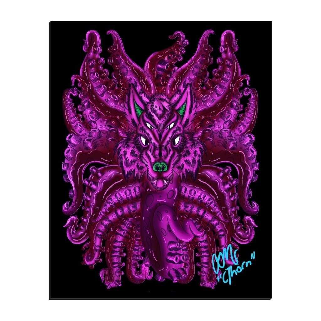 Purple Wolf Tulu Easel Back Canvas - AMCThorn Art