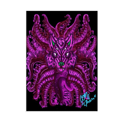 Purple Wolf Tulu Easel Back Canvas - AMCThorn Art