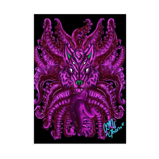 Purple Wolf Tulu Easel Back Canvas - AMCThorn Art
